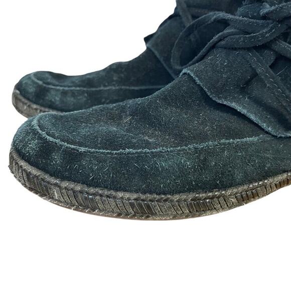 Ugg Australia Womens 1019129 Reid Black Suede Ankle Boots Moccasins Booties 7.5 - Picture 10 of 16